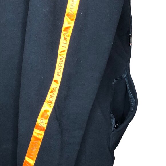 Boxraw Loma Black Jacket Hoodie Orange Stripe Mens Large - Picture 5 of 16